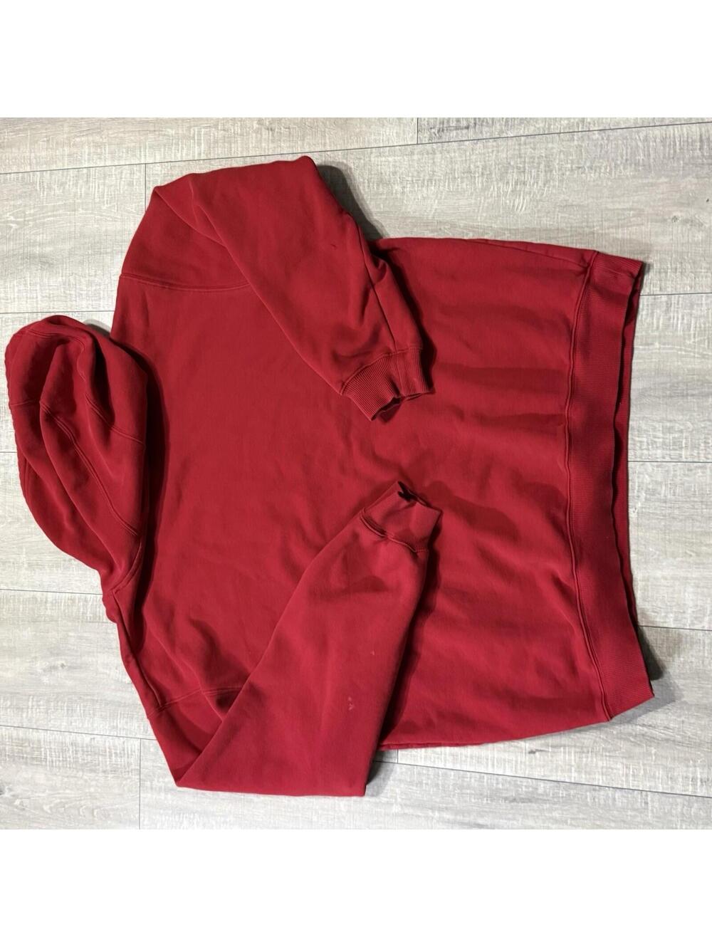 Vintage 2005 Adidas Hoodie Red Fleece Pullover Hoodie Big Logo AUZ002 Men Large - Picture 4 of 11